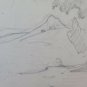 Antique Sketch Sketching Drawing landscape Countryside Pencil On paper BM53.5C
