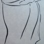 Drawing Sketch On paper Shapes Mothers Child Portrait Vintage Painter P28.7