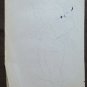 Drawing Sketch On paper Shapes Mothers Child Portrait Vintage Painter P28.7