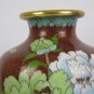 Couple Vases Cloisonn&Atilde;&copy; Jar Vintage Chinese Asia Red Colourful Blossom Floral CM1
