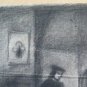 Large Drawing A Charcoal Antique Opera Youth's Pierre Duteurtre Dut BM53.1
