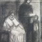 Large Drawing A Charcoal Antique Opera Youth's Pierre Duteurtre Dut BM53.1