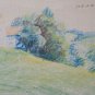 Old Drawing landscape View Tegensee Germany Sketching Sketch BM53.6C