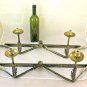 Large Pair Of Wall Wrought Iron Forged Hand Floral Vintage CH34