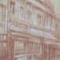 Antique Drawing A Blood View City France Pierre Duteurtre Dut BM53.1