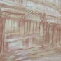 Antique Drawing A Blood View City France Pierre Duteurtre Dut BM53.1