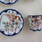 Service For Coffee Porcelain Eggshell Japanese Vintage Painting Hand R15