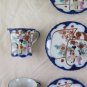 Service For Coffee Porcelain Eggshell Japanese Vintage Painting Hand R15