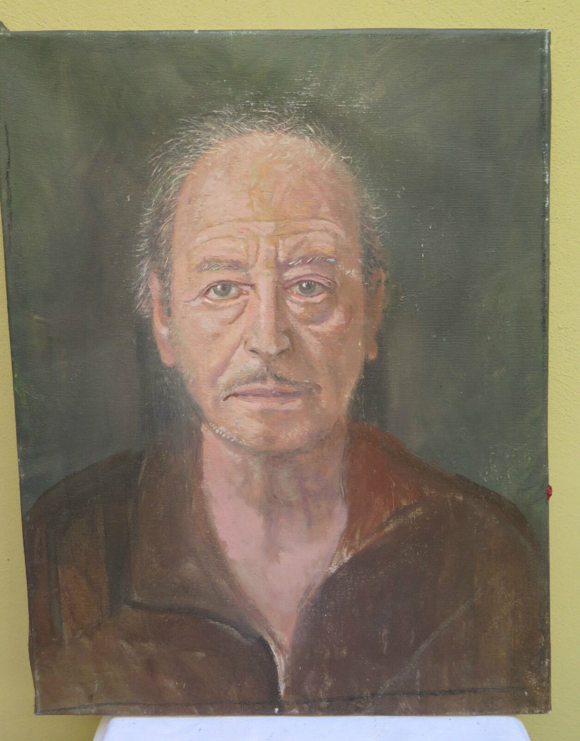 Antique Painting oil Self-Portrait Of Painter Period 900 Painiting