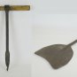 Old Drill Hand Tinivello & Spade Footrest Iron Tools Crafts BA5