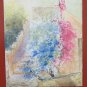 Old Painting Watercolour View from The Window IN Spring Vintage BM53.5D
