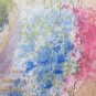 Old Painting Watercolour View from The Window IN Spring Vintage BM53.5D