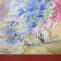 Old Painting Watercolour View from The Window IN Spring Vintage BM53.5D
