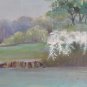 Old Painting oil Signed Reynaud Painter Piedmont landscape Spring Bsn