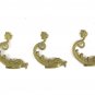 3 Old Sculptures Fret Bronze Golden Shape Of Fish Style Baroque Decorations CH28