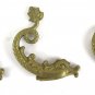 3 Old Sculptures Fret Bronze Golden Shape Of Fish Style Baroque Decorations CH28