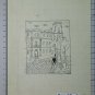 Old Drawing China On paper Signed Tolmer Scene Characters France BM53.6A