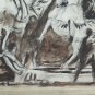 Antique Drawing Opera Of Painter Pierre Duteurtre Dut Scene Classic BM53.1