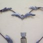 Wall Wrought Iron Heart-Shaped With Decoration Floral Vintage CH34