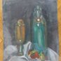 Old Painting To oil Studio Preparatory Signed Sketch Spain '900 MD10