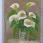 7 1/2x9 3/8in Old Painting oil Vintage Blossom Floral Signed Painting X13