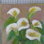 7 1/2x9 3/8in Old Painting oil Vintage Blossom Floral Signed Painting X13