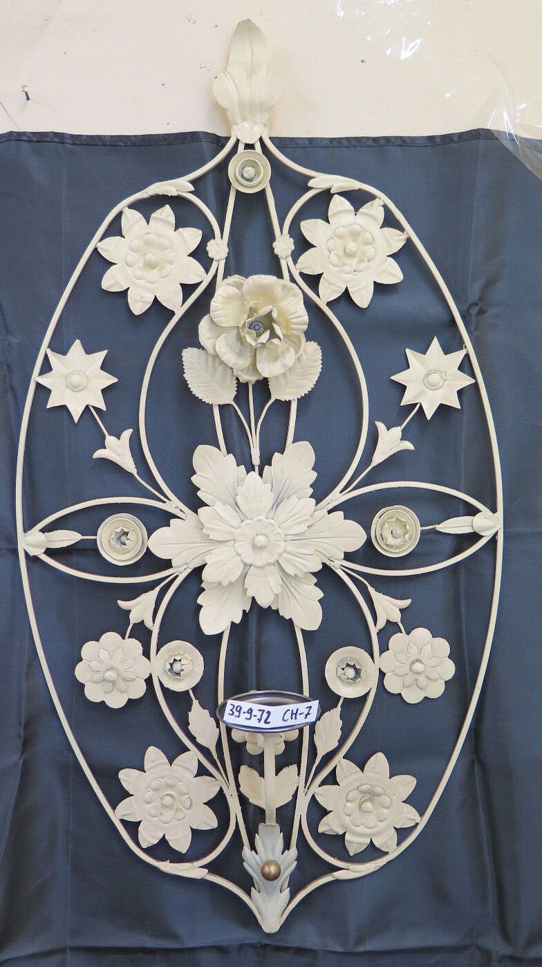 Wall Vintage Style Floral Wrought Iron Made by Hand Half '900 CH-7