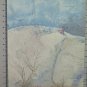 Small Painting Watercolour Frosted Theme landscape Snow Frost P28.1