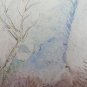 Small Painting Watercolour Frosted Theme landscape Snow Frost P28.1