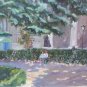 View of Madrid Plaza Of Las Cortes Old Painting Signed Vicente Segura MD11