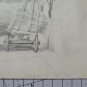 Drawing Antique Artist Emil Otto Bischoff View Home Countryside France BM53.6C