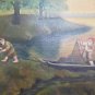 Antique Painting oil On Board Dated 1917 Signed Sunset Maremma landscape X9