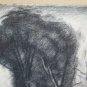 Bleak landscape Countryside Large Drawing Antique Of Pierre Duteurtre Dut BM53.1
