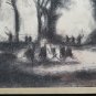 Bleak landscape Countryside Large Drawing Antique Of Pierre Duteurtre Dut BM53.1