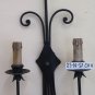 Wall Wrought Iron Vintage Half 'Twentieth Century A Two Flames Light Wall CH11