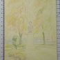 Drawing Antique Beginning Century View lake Retro Eglise Mont The Ville BM53.6C