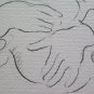Drawing Antique Sketch Signed Pancaldi Pencil paper Portrait Mum Baby P31