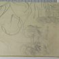 Antique Drawing Pencil On paper Shapes Female France Early Xx Century BM53.6B