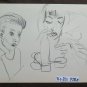 Old Sketch Pencil On paper Portrait Drawing Studio Preparatory P28.8