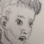 Old Sketch Pencil On paper Portrait Drawing Studio Preparatory P28.8