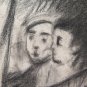 Large Drawing Antique Inspired Watteau Pierrot Pierre Duteurtre Dut BM53.1 H