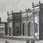 Engraving Antique Gandini Francesco Palace & Garden Pontif.io On Quirinale VS11