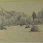 Drawing Antique landscape Countryside Signed Goerg Painting Pencil paper BM53.6B