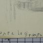 Parc The Grange Geneve Swiss View Drawing Antique Pencil On paper BM53.6C