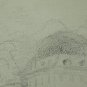Parc The Grange Geneve Swiss View Drawing Antique Pencil On paper BM53.6C