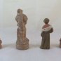 4 Old Figurines IN Terracotta Characters Sculpture Statue Collection BM18