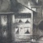 Large Drawing Antique Country North France Art Pierre Duteurtre Said Dut BM53.1
