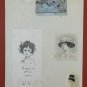 Collection Of drawings Antique Signed M.Serive Portrait Caricature 1900 BM53.5H