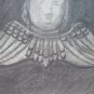 Old Drawing With Angel Pencil On paper Spain Period 900 MD10