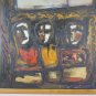 Painting Abstract by Gianni Castagneto 1933-2019 Painting oil On Board Signed XM